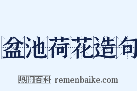 盆池荷花造句是什么意思的图片